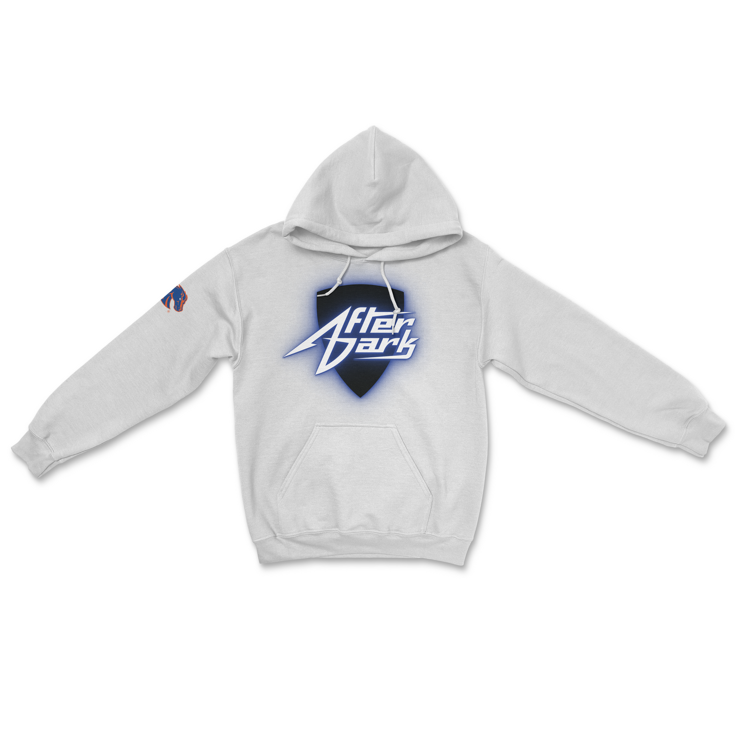 Boise State After Dark Neon Sign Hoodie White