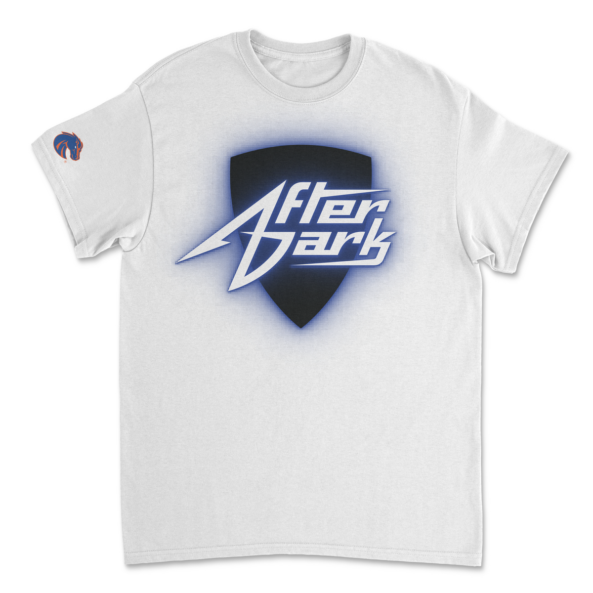 Boise State After Dark Neon Sign Tee White