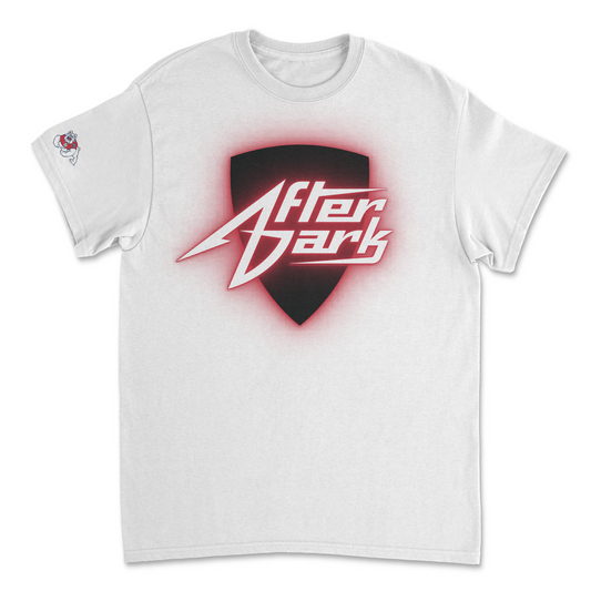 Fresno State After Dark Neon Sign Tee White