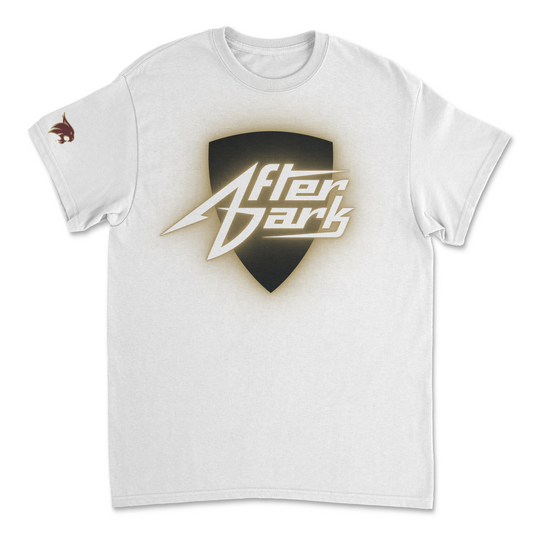 Texas State After Dark Neon Sign Tee White
