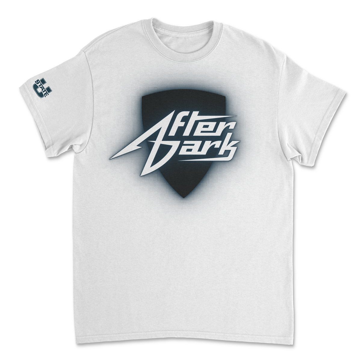 Utah State After Dark Neon Sign Tee White