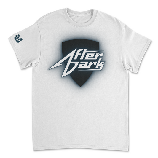 Utah State After Dark Neon Sign Tee White