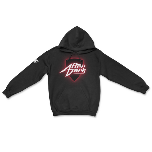 Washington State After Dark Neon Sign Hoodie Black