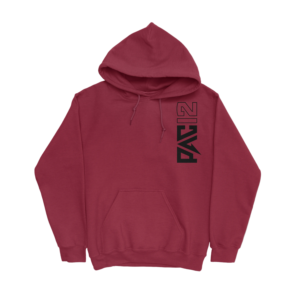 Washington State Pac-12 Vertical Mark Hoodie - Crimson / Black