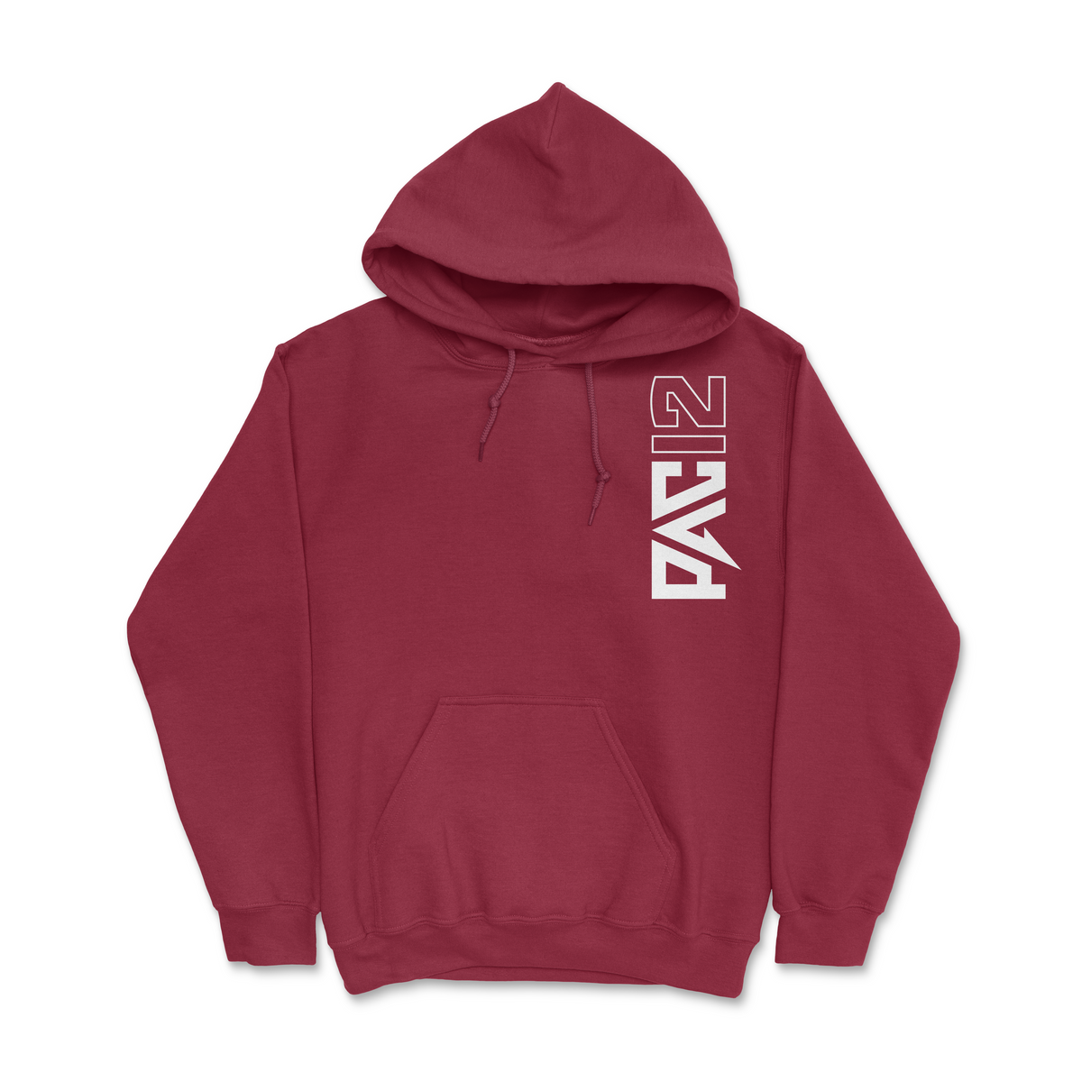 Washington State Pac-12 Vertical Mark Hoodie - Crimson / White