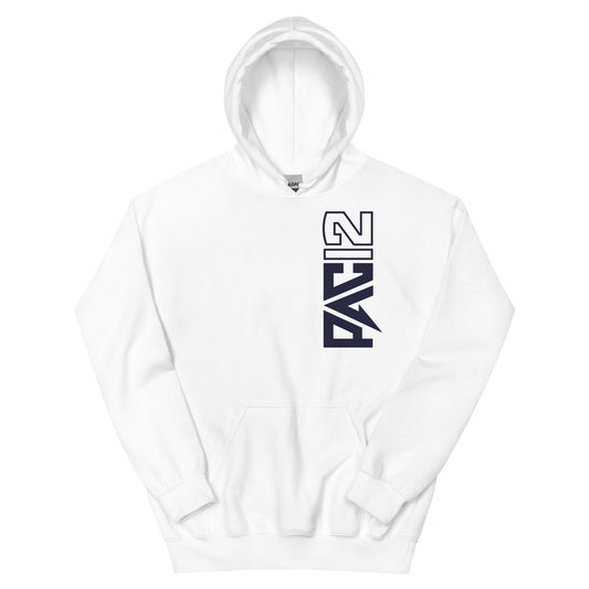 Gonzaga Pac-12 Vertical Mark Hoodie - White / Navy