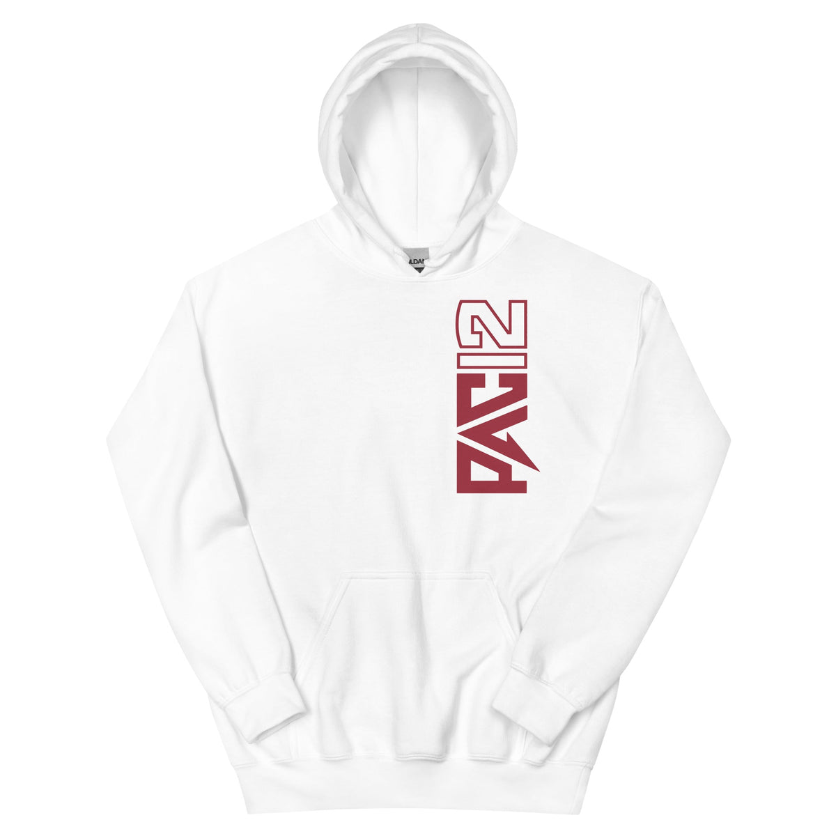 Washington State Pac-12 Vertical Mark Hoodie - White / Crimson